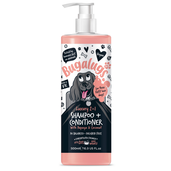 Bugalugs 2in1 Papaya & Coconut Cat Shampoo & Conditioner - 500ML
