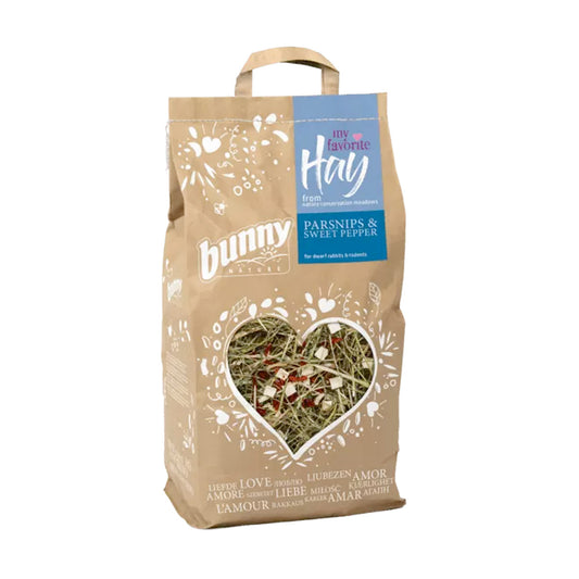 my favorite Hay from nature conservation meadows PARSNIPS  &  SWEET PEPPER (100g)