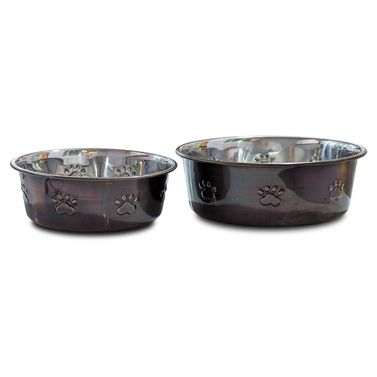 Premium Bowl Paw Embossed - Antique Copper