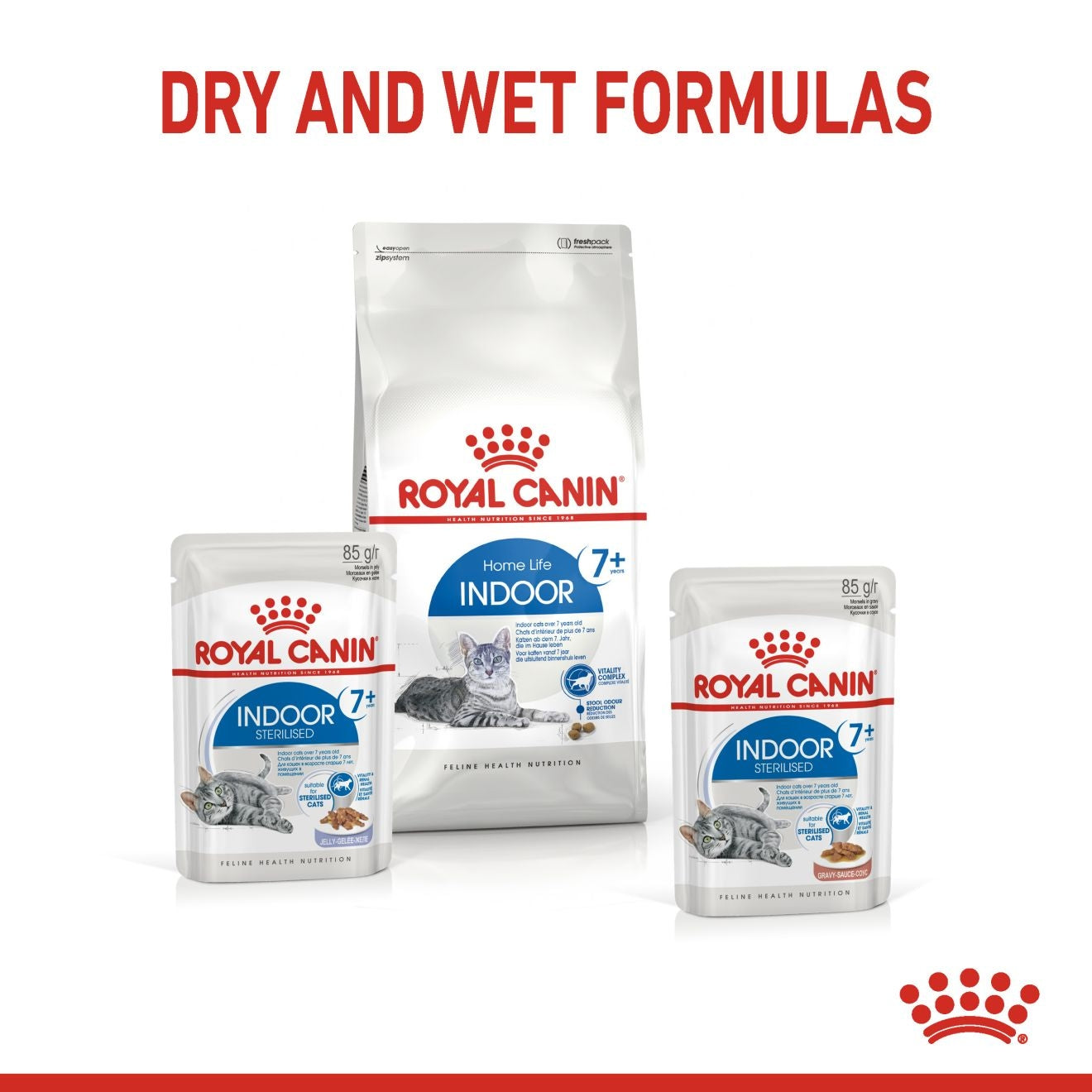 Royal Canin Feline Health Nutrition Indoor 7+ Jelly (Wet Food - Pouches) 12 x 85 g