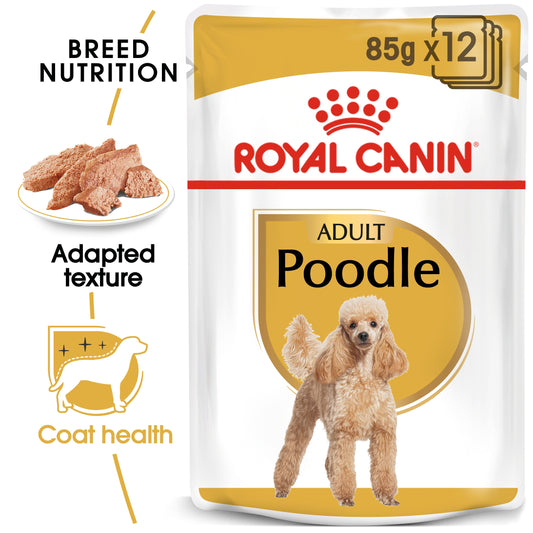 Royal Canin Breed Health Nutrition Poodle Adult (Wet Food   Pouches) 12 x 85 g