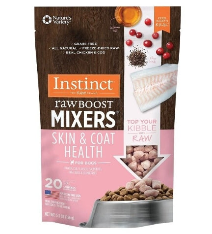 Instinct Raw Boost Mixers Skin & Coat Health Freeze Dried Dog Food Topper