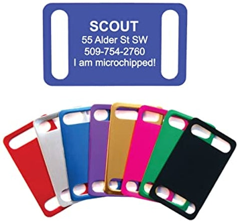 GoScribe Pet Tag Anodized Slider Tags