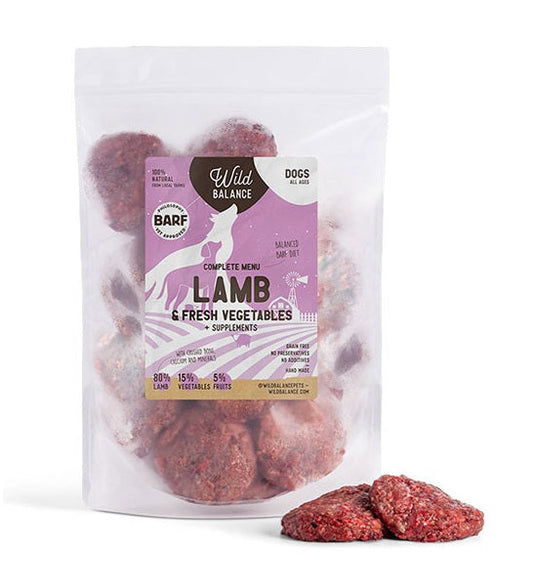 Wild Balance Complete BARF Menu Lamb Raw Food for Dogs