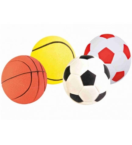 Trixie Floatable Foam Rubber Toy Balls Assorted Colors for Dogs