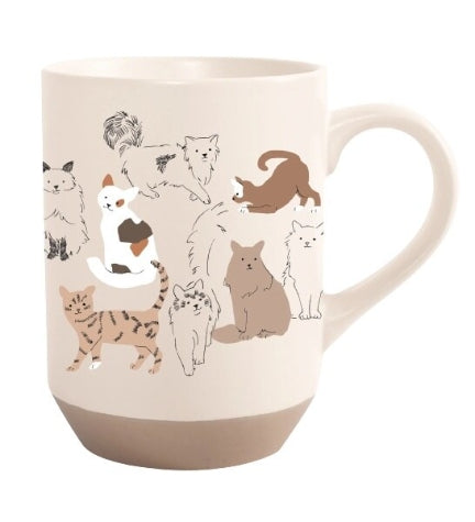 PetShop by Fringe Studio Pencil Cats Stoneware Mug