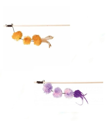 Trixie Playing Rod with Pompom Balls Toy for Cats