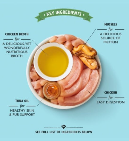 Lily's Kitchen Shredded Fillets Chicken & Mussels in Broth Wet Cat Food 70G