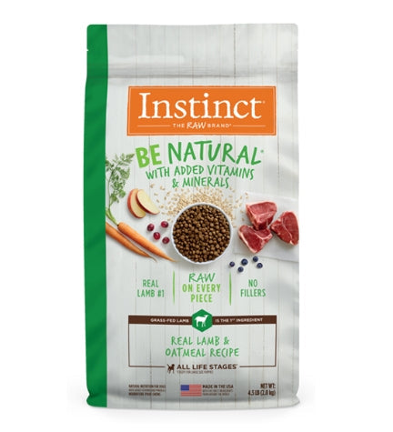 Instinct Be Natural Kibble Lamb & Oatmeal Dry Dog Food
