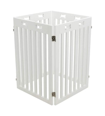 Trixie White Wooden 4-Part Barrier for Dogs