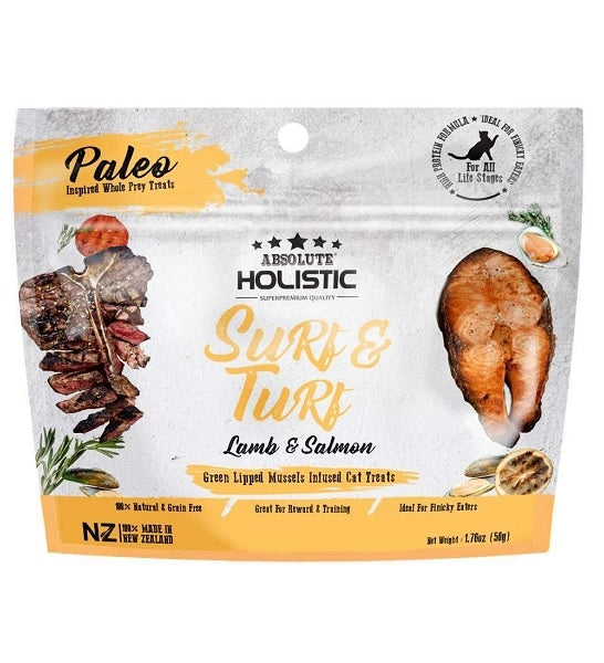 Absolute Holistic Air Dried Surf & Turf Cat Treats 50G