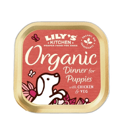 Lily's Kitchen Organic Dinner Wet Puppy Food 150G Pack of 11