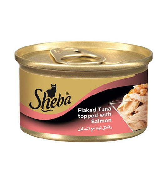Sheba Flaked Tuna Topped with Salmon Wet Cat Food