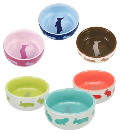 Trixie Ceramic Bowl with Rabbit Design