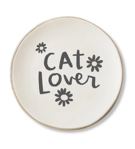 PetShop by Fringe Studio Cat Lover Round Stoneware Tray