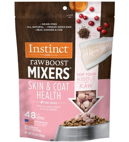 Instinct Raw Boost Mixers Skin & Coat Health Freeze Dried Dog Food Topper