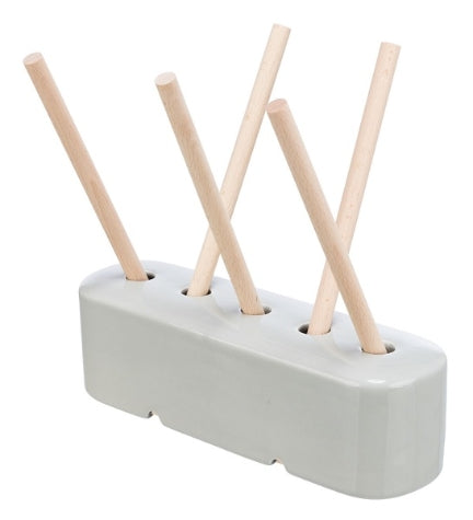 Trixie Ceramic Wood Food Manger for Small Pets