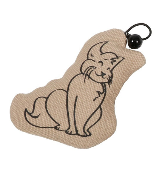 D&D Home I Love Happy Cats Sitting Happy Cat Chase Toy with Bell