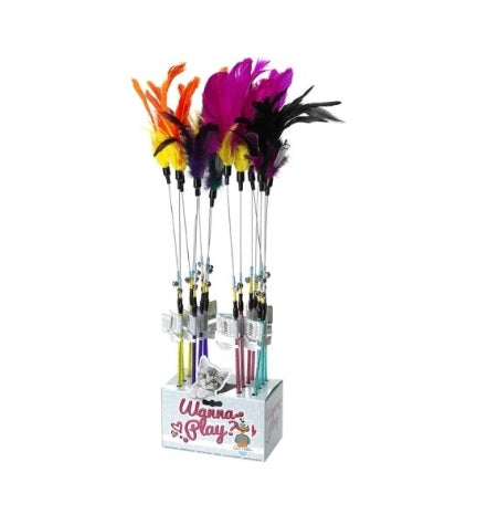 ebi Cat Fishing Rod Rosie Mixed Colours Toy for Cats