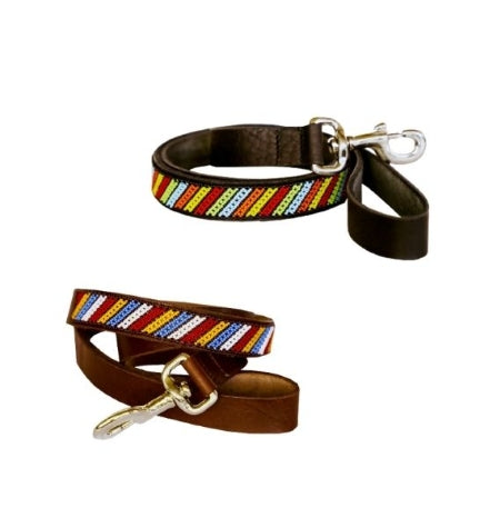 Huntlea Beaded Stripe Dog Lead