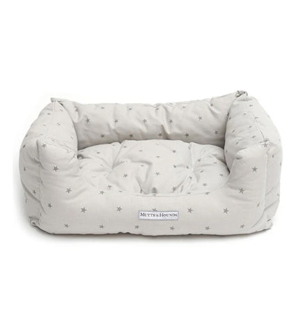 Mutts & Hounds Grey Stars Boxy Bed for Dogs