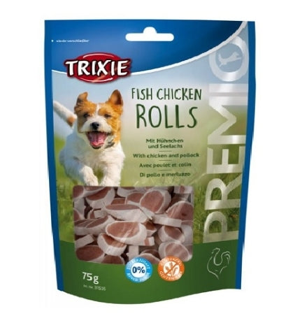 Trixie Premio Fish Chicken Rolls Dog Treats 75G