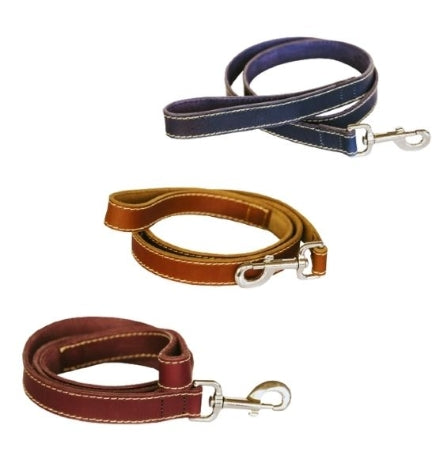 Huntlea Leopard Leather Dog Lead