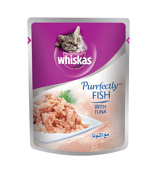 Whiskas Purrfectly Tuna Pouches Wet Cat Food - 85G