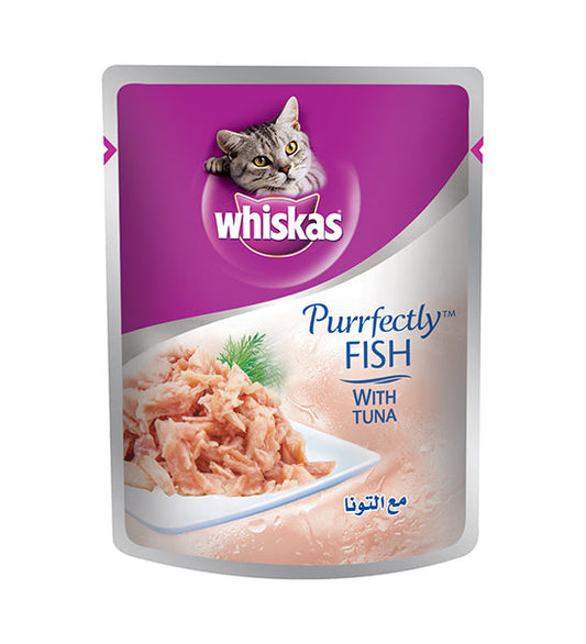 Whiskas Purrfectly Tuna Pouches Wet Cat Food - 85G