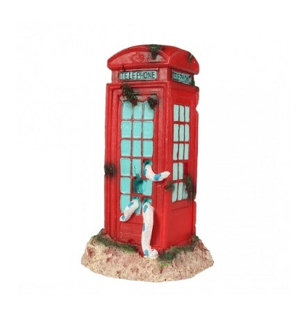 Aqua D'Ella Red Phone Booth 1 Ornament for Aquariums