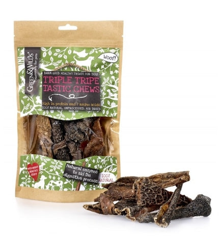 Green&Wilds Triple Tripe Tastic Dog Chews 100G