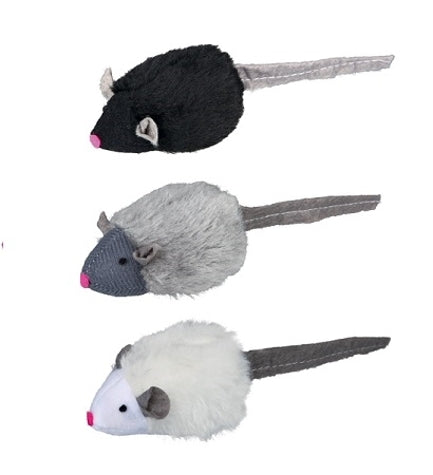 Trixie Plush Squeaky Mice Toy for Cats
