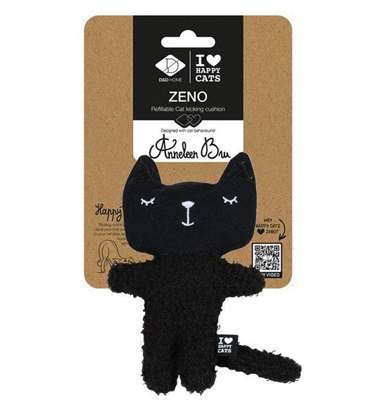 D&D Home I Love Happy Cats Zeno Refillable Cat Kicking Cushion Cat Toy