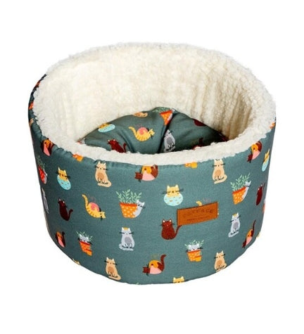 Danish Design Fatface Mischievous Cats Cosy Cat Bed