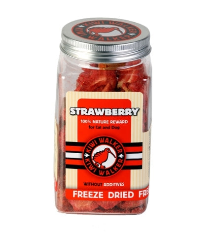 KIWI WALKER Freeze Dried Grain Free Snack Strawberry Dog & Cat Treats 25G