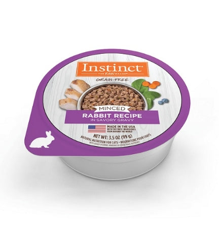 Instinct Minced Cups Real Rabbit Recipe Wet Cat Food 100G
