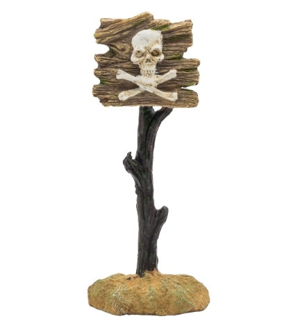 AquaSpectra Skull & Crossbones Sign Aquarium Decor