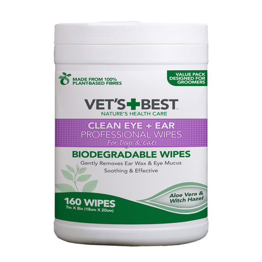 Vet’s Best Ear  &  Eye Wipes – 160 Pack
