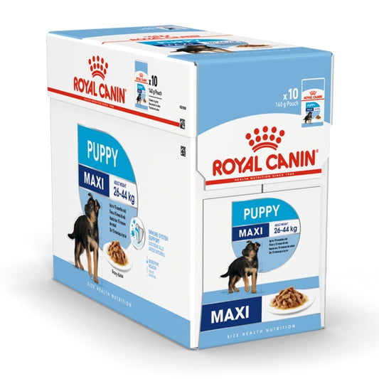 Royal Canin Size Health Nutrition Maxi Puppy (Wet Food   Pouches) 10 x 140 g