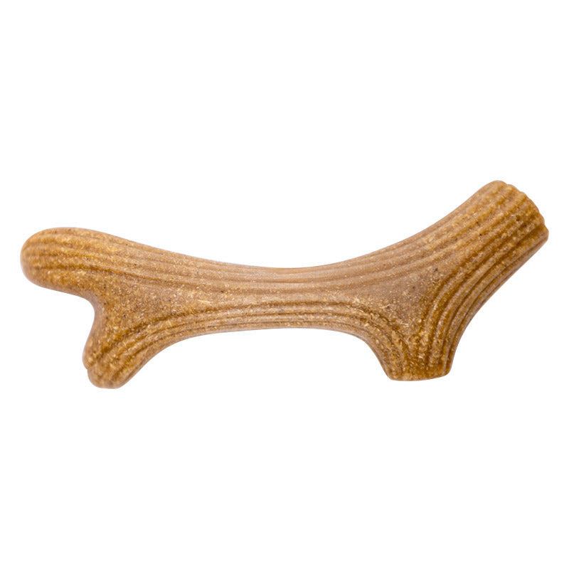 Dog Chew Wooden Antler with Natural Wood and Synthetic Material