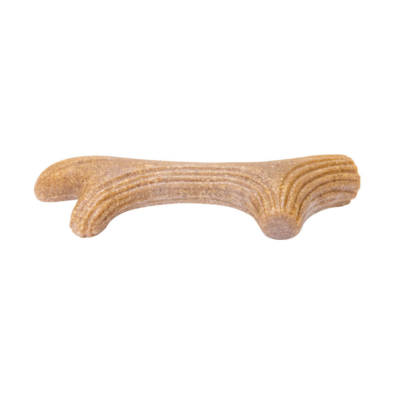 Dog Chew Wooden Antler with Natural Wood and Synthetic Material