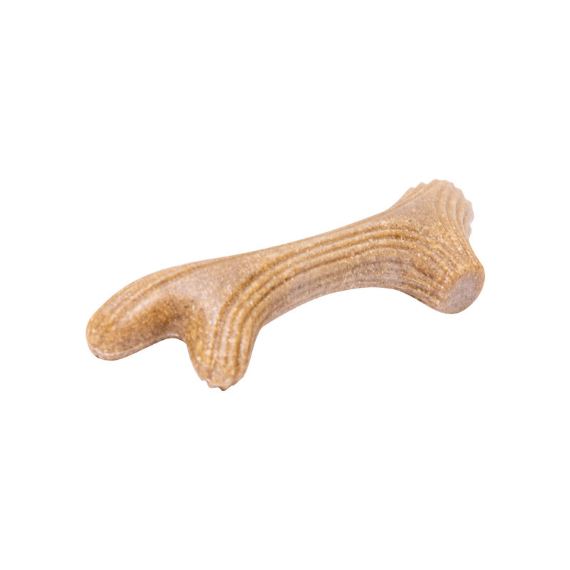 Dog Chew Wooden Antler with Natural Wood and Synthetic Material