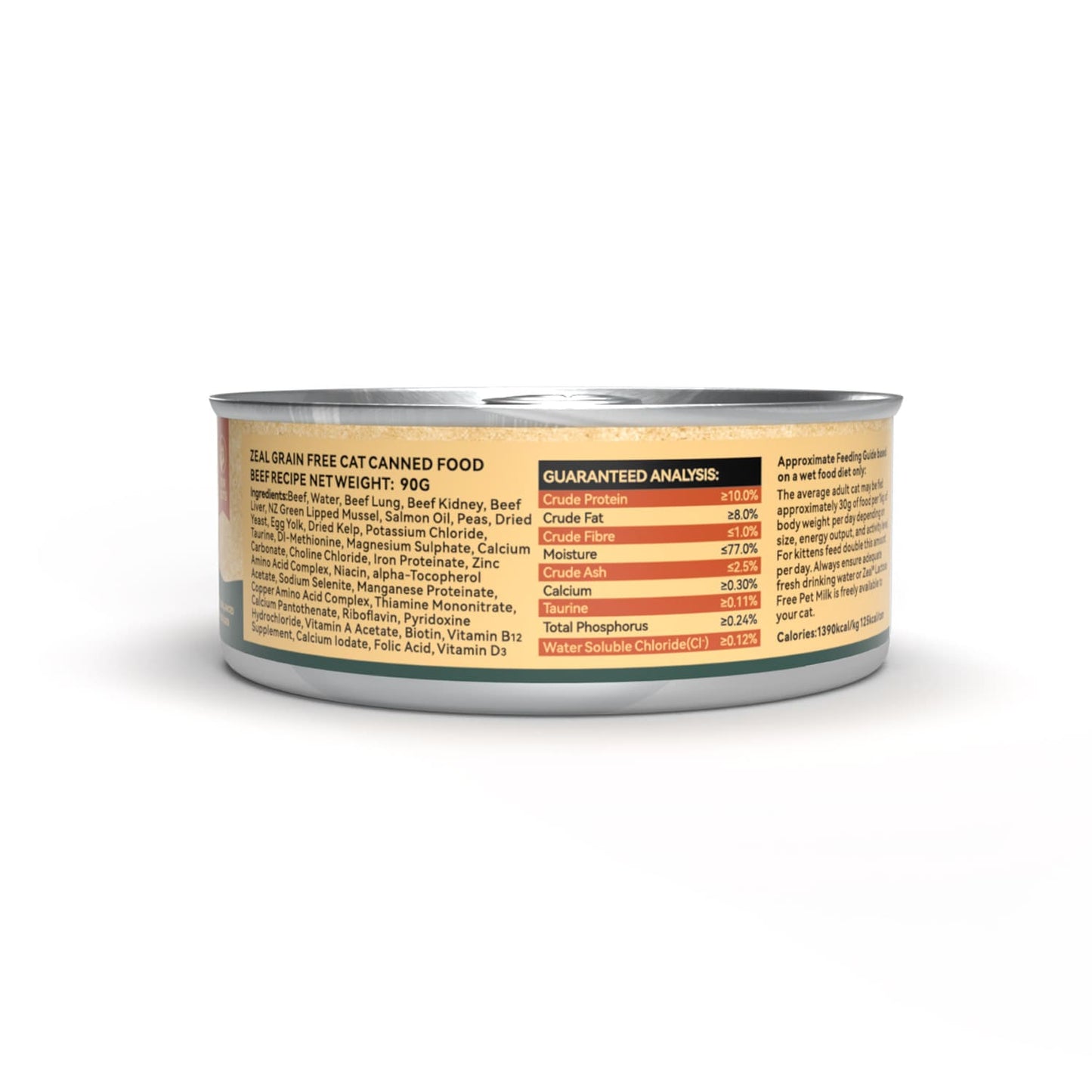 Zeal Grain Free Canned Cat Food 90g - (Beef Recipe)