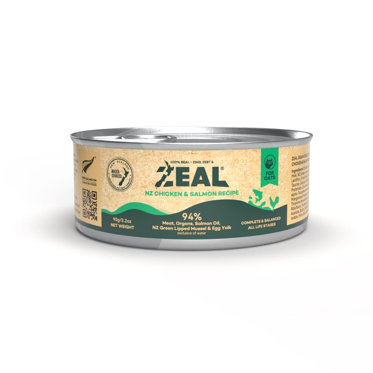 Zeal Grain Free Canned Cat Food 90g - (Chicken & Salmon)